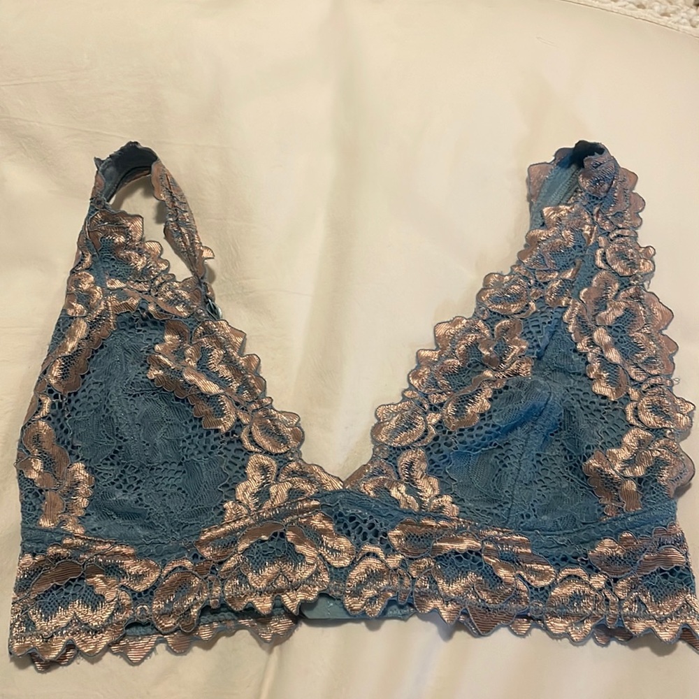Urban Outfitters Blue Lacey Bralette